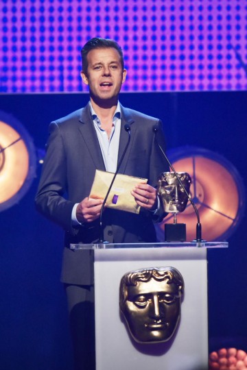 Pat Sharp presents the BAFTA for Channel of the Year at the British Academy Children's Awards in 2015