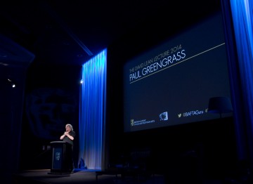Paul Greengrass delivering his David Lean Lecture. 