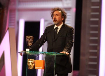 "The recipient of this award, and his electric screen presence, is someone I've admired since I was a child," says Tim Burton. (Pic: BAFTA/Stephen Butler)