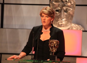 Sports broadcaster Clare Balding presents the News Coverage award.