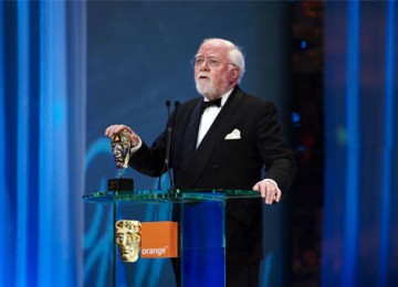 Lord Attenborough introduces the Academy Fellowship at the Orange British Academy Film Awards in 2008. 
