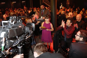 Olivia Davidson presents the Kids' Vote awards at the British Academy Children's Awards in 2014