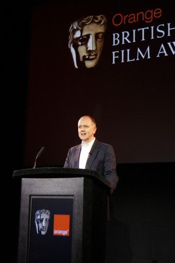 It’s 7:45am precisely when Academy Chairman David Parfitt begins the Official Nominations announcement for the Orange British Academy Film Awards in 2009 (BAFTA / Marc Hoberman)