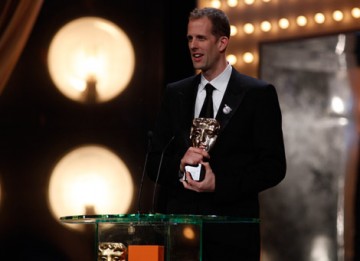 Pete Docter collects his award for UP which won in the Animated Film category (BAFTA/Brian Ritchie).