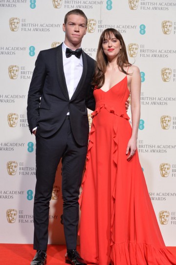 Presenters of the Outstanding Debut award: Will Poulter and Dakota Johnson