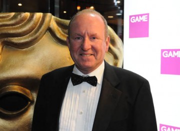 Industry legend Ian Livingstone, the co-writer of the first Fighting Fantasy gamebook and co-founder of Games Workshop, arrives to present BAFTA in the Artistic Achievement category (BAFTA / James Kennedy).