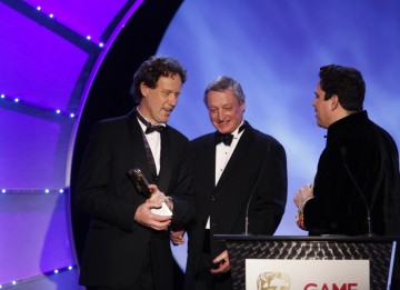 Empire: Total War is awarded best Strategy game by Dom Joly and Chris Deering (BAFTA/Brian Ritchie)