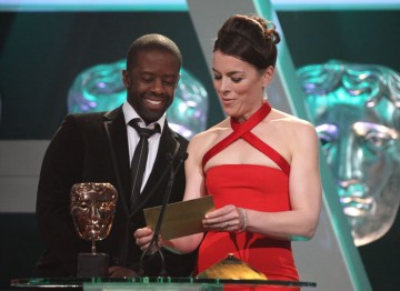 Olivia Williams and Adrian Lester present the award for Single Drama.
