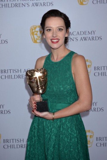 Jessica Ransom wins the Performer category at the British Academy Children's Awards in 2015, presented by Mark Little.