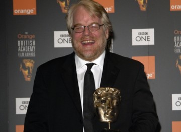 Philip Seymour Hoffman after winning a BAFTA award for his performance as Truman Capote in Bennett Miller's Capote. 