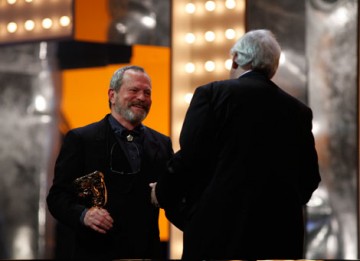 Academy Fellow in 2009 Terry Gilliam presents the award for Outstanding British Contribution to Cimena (BAFTA/Brian Ritchie).