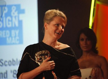 Catherine Scoble wins this Award for her make up and hair designs in the Channel Four series, This Is England '86. (Pic: BAFTA/Jamie Simonds)