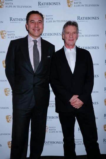 Michael Palin with David Walliams at his A Life in Television event