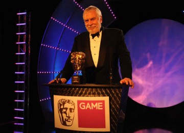 Founder of Atari and creator of Pong Nolan Bushnell received the Academy's highest honour - the Fellowship - to a standing ovation (BAFTA / James Kennedy). 