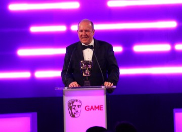 Ian Livingstone OBE, co-founder of Games Workshop, presents the BAFTA Special Award.