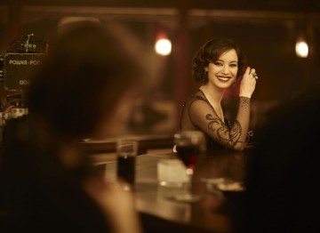 Bérénice Marlohe who plays Sévérine, on the set of 2012 Bond film, Skyfall. Photo by Greg Williams