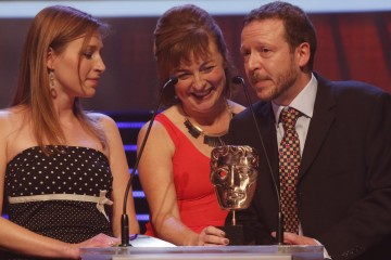 Dixi collects the BAFTA for Interactive - Original at the British Academy Children's Awards in 2014