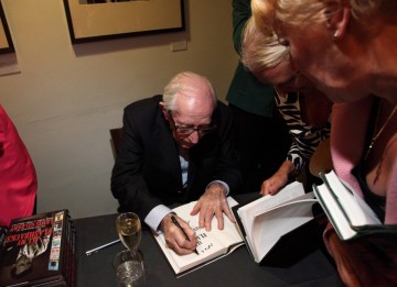 Lewis Gilbert signs copies of his autobiography 'All My Flashbacks'