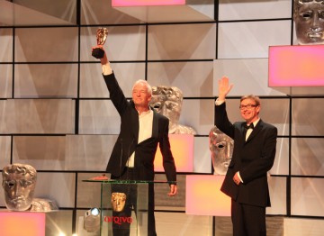 BAFTA winners for News Coverage, Jon Snow and Jim Gray.