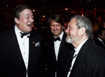 Stephen Fry, Tom Hooper and Harvey Weinstein at the 2012 Film Awards