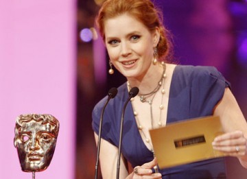 Amy Adams, nominated for her Supporting Actress Role in Doubt, took to the stage to present the BAFTA for Adapted screenplay (BAFTA / Marc Hoberman).