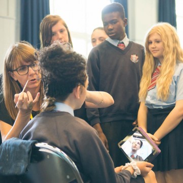 Sharon O'Brien presented a hair and makeup masterclass to students at The Swinton High School in Manchester.