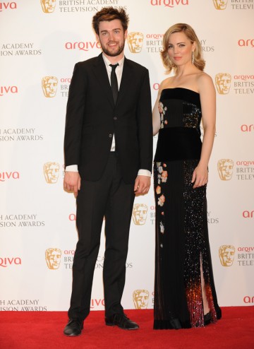 Presenters Jack Whitehall and Melissa George accepted Graham Norton's Entertainment Performance BAFTA in his absence.