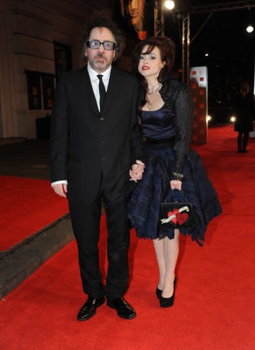 The Alice in Wonderland director with his wife, who returns after winning Supporting Actress last year for The King’s Speech to present the BAFTA for Supporting Actor.