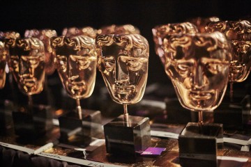The BAFTA masks set out ready to be presented
