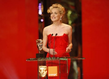 A stunning looking Sharon Stone presented the coveted Outstanding British Film category to the documentary Man on Wire (BAFTA / Marc Hoberman).