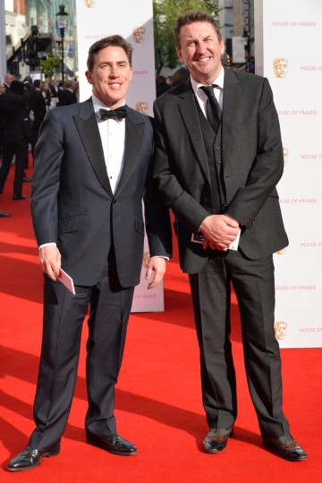 Stars of Would I Lie to You? Rob Brydon and Lee Mack arrive at the red carpet