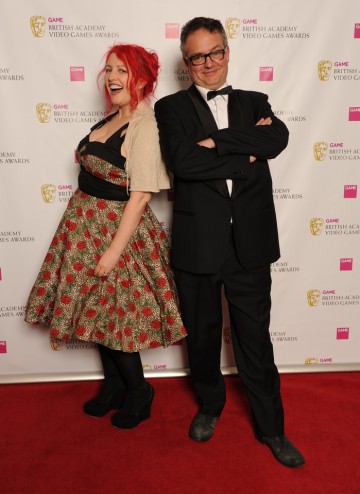 Jane Goldman and Charlie Higson, who revealed Portal 2 as the winner of the Story  BAFTA.
