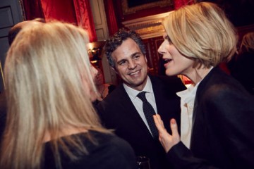 Mark Ruffalo and Sunrise Coigney chat in the King's Gallery at the BAFTA and Lancôme Nominees' Party 