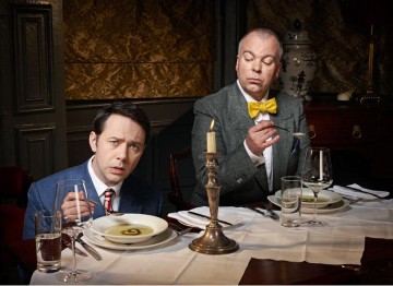 Reese Shearsmith and Steve Pemberton pose for the Television Awards comedy photoshoot in 2010.