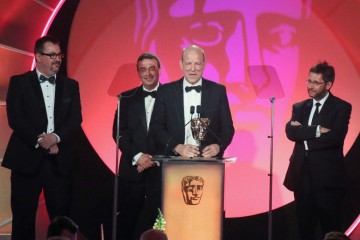 John Mooney, Douglas Sinclair, Howard Bargroff and Paul McFadden accept the award for Sound: Fiction at the British Academy Television Craft Awards in 2015