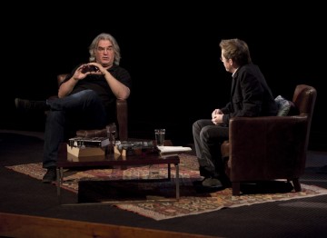 Paul Greengrass and Simon Mayo in discussion. 