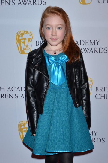The nominated star of Katie Morag sports Monsoon on the red carpet of the British Academy Children's Awards in 2014