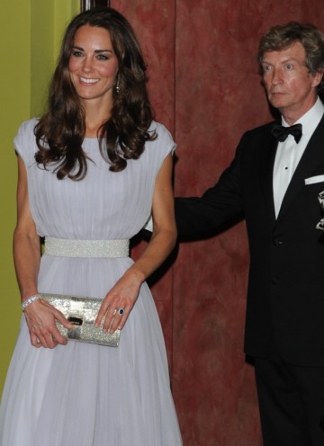 BAFTA in Los Angeles Chairman Nigel Lythgoe chaperones The Duchess of Cambridge.