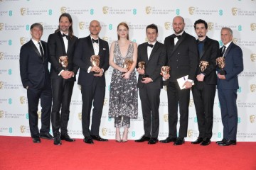 The team behind La La Land, winner of the Best Film Award.