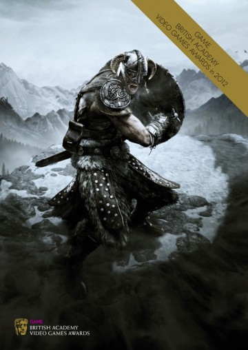 GAME British Academy Video Games Awards 2012 brochure cover: The Elder Scrolls V: Skyrim