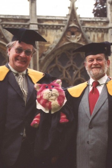 Oliver Postgate and Peter Firmin with Bagpuss
