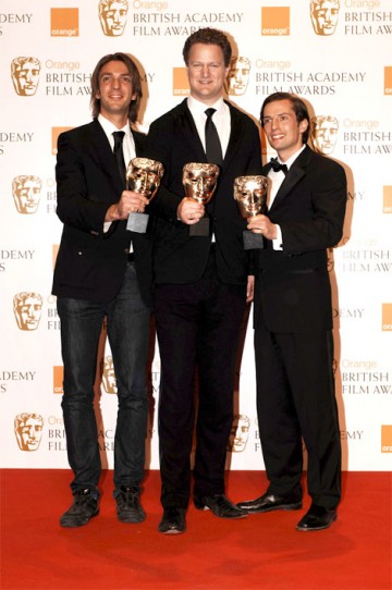 Max Wiedemann, Florian Henckel von Donnersmarck and Quirin Berg collected the BAFTA for Film Not in the English Language for The Lives of Others (pic: BAFTA / Richard Kendal).