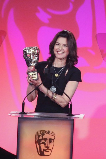 Hilary Briegel accepts the Special Award at the British Academy Television Craft Awards in 2015