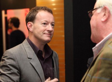 Simon Beaufoy joins his guests after completion of his screenwriters' lecture. (Photography: Jay Brooks)