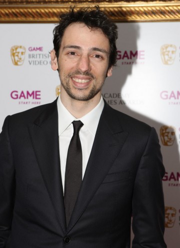 Actor and gaming fan Ralf Little arrives to hand out the Sports Award. 