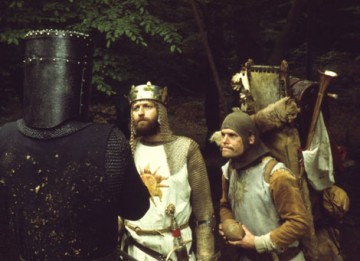 Gilliam wrote and directed Monty Python and the Holy Grail in 1975 (kindly donated by Python (Monty) Pictures Ltd).