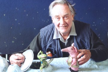 Oliver Postgate with The Clangers