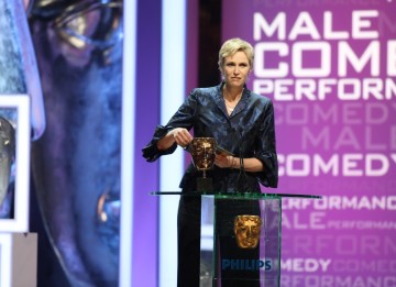Glee's Jane Lynch was on hand to present the Male Performance in a Comedy Role award. (BAFTA/Steve Butler)