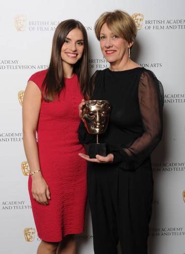 Costume Design winner Charlotte Walter with actress Charlotte Riley.