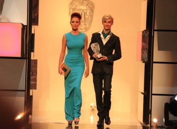 The YouTube Audience Award is introduced by two of the stars of last year's winner: TOWIE's Amy Childs and Harry Derbridge.